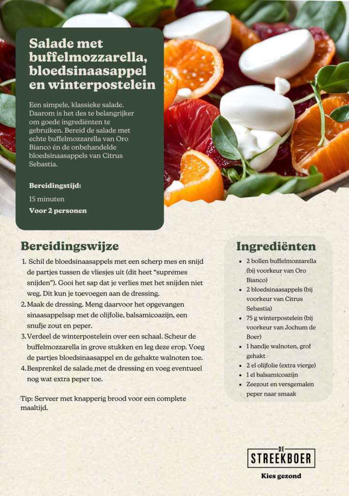 Buffelmozzarellasalade Met Bloedsinaasappel