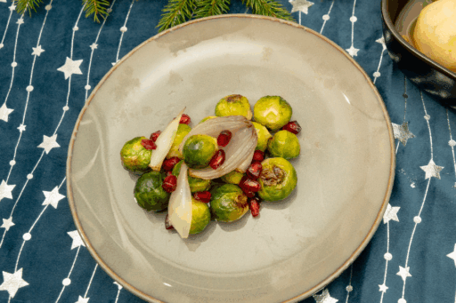 Gebakken Spruitjes Met Granaatappel